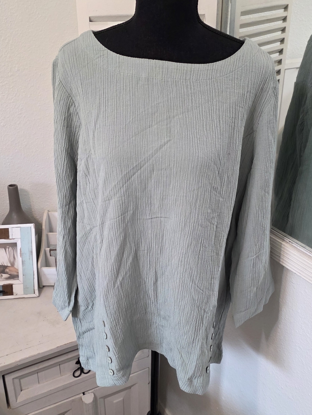 🆕️ Soft Surroundings Oceo Crinkle Gauze Tunic - Picture 2 of 9